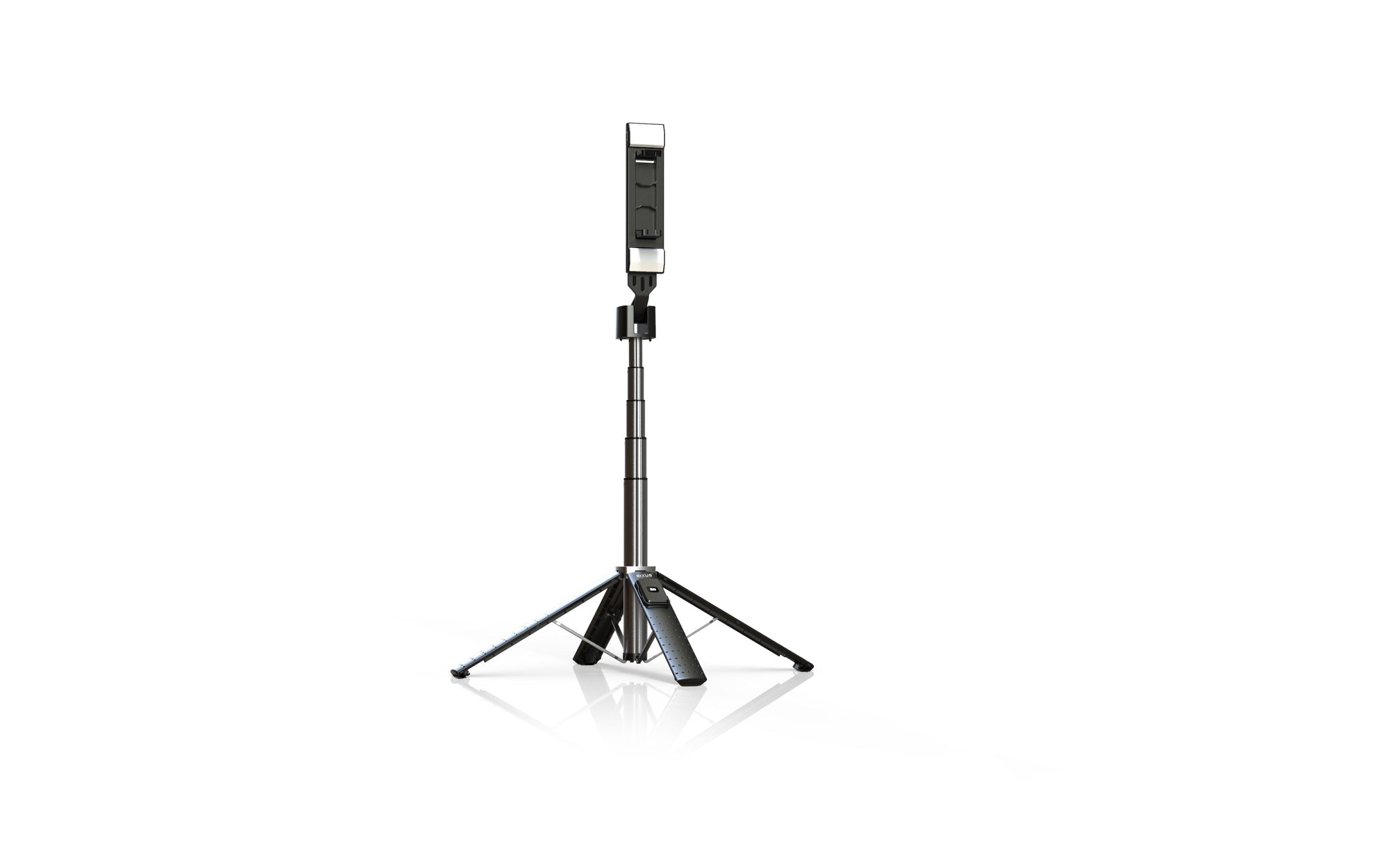 Rixus RXSF08 Bastão para selfies em alumínio com luz LED dupla Preto