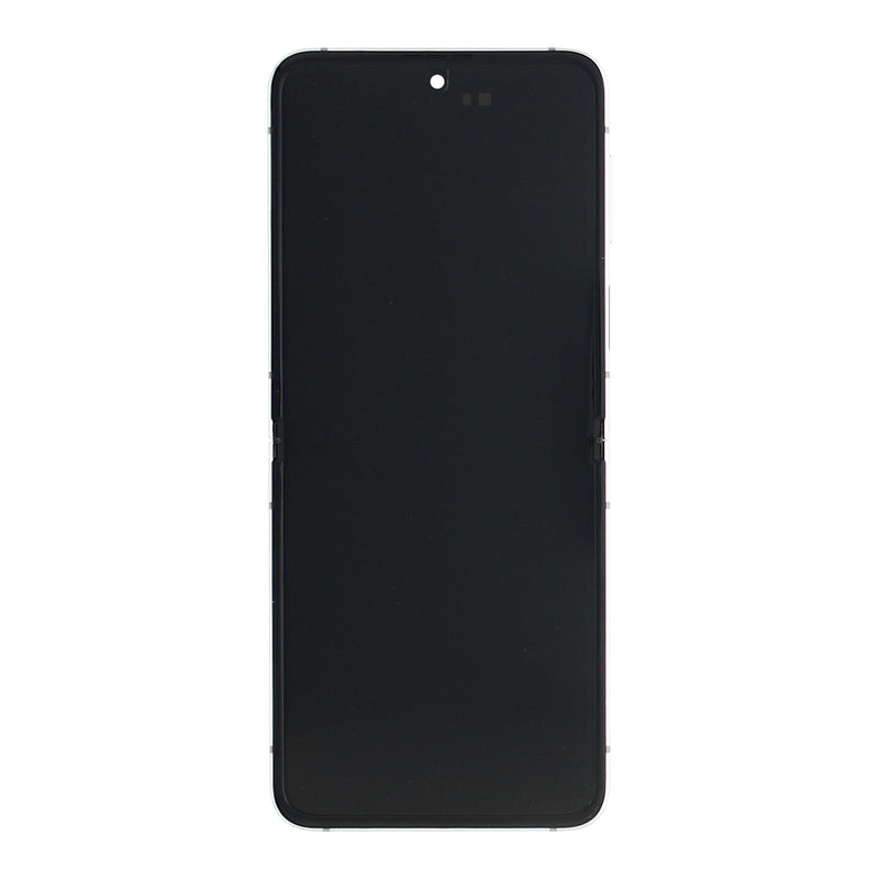 Samsung Galaxy Z Flip3 F711B Ecrã principal e digitalizador com moldura Prata personalizada Pacote de serviços