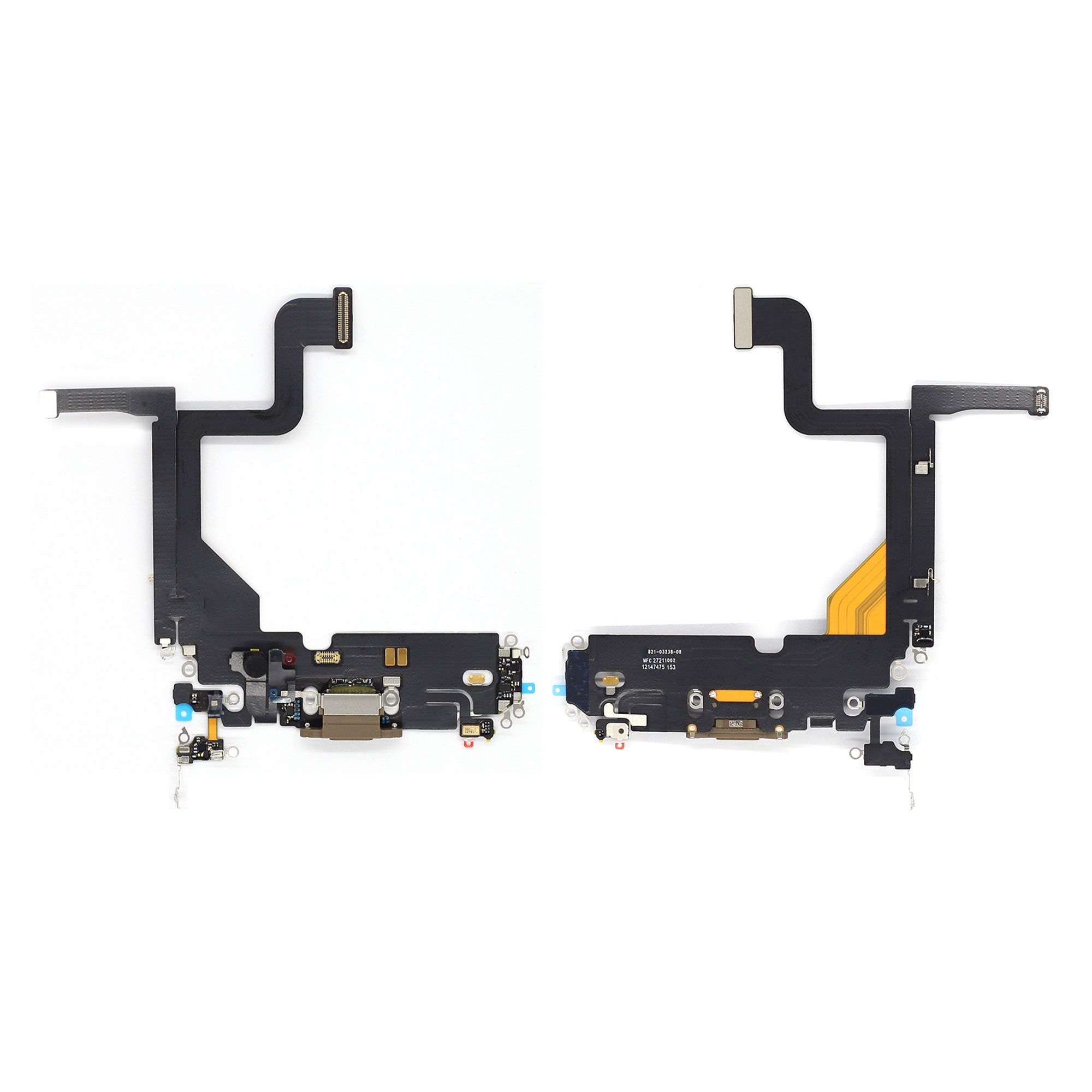 For Apple iPhone 13 Pro Sistema de carregamento Flex Dourado Puxado