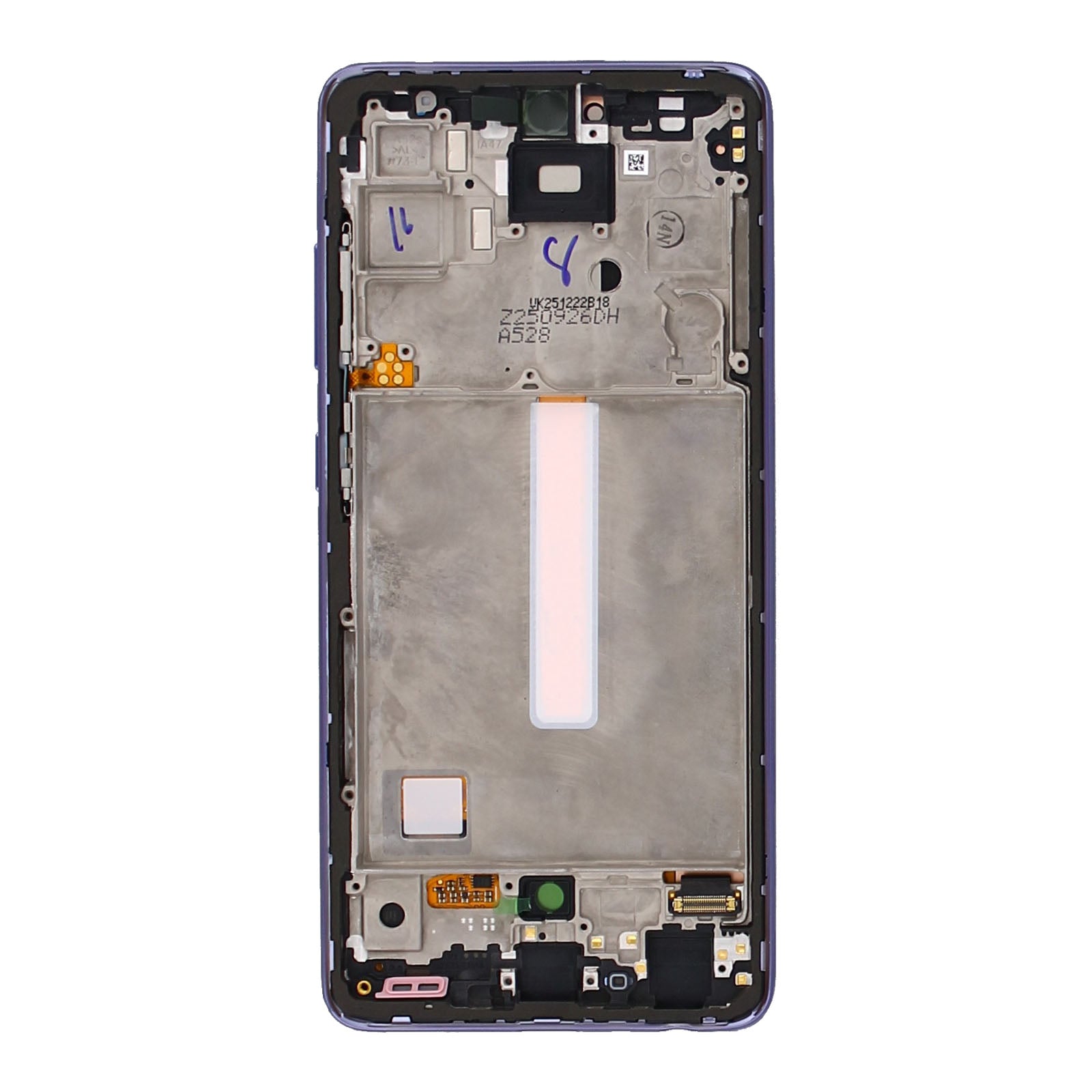 Samsung Galaxy A52 A525F, A52 5G A526B Ecrã e digitalizador com moldura Pacote de assistência violeta fantástico