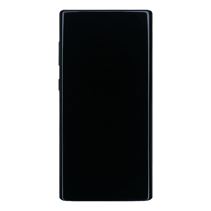 Samsung Galaxy Note 10 N970F Ecrã e digitalizador com moldura Aura Black Service Pack