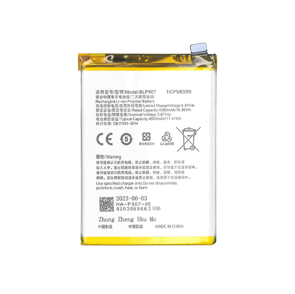 Bateria Oppo Reno 7 Lite BLP907 OEM