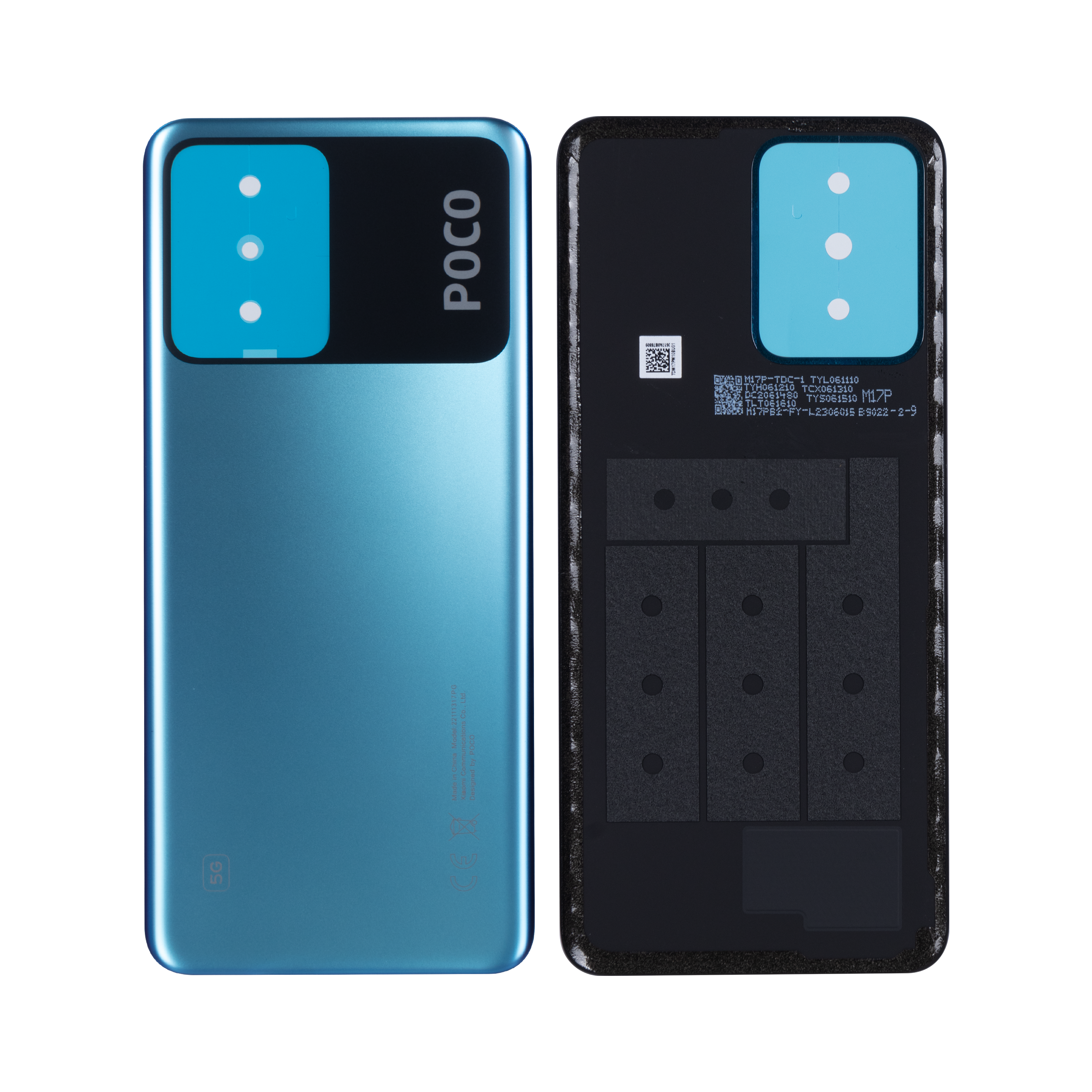 Xiaomi Poco X5 5G Capa traseira sem lente azul OEM