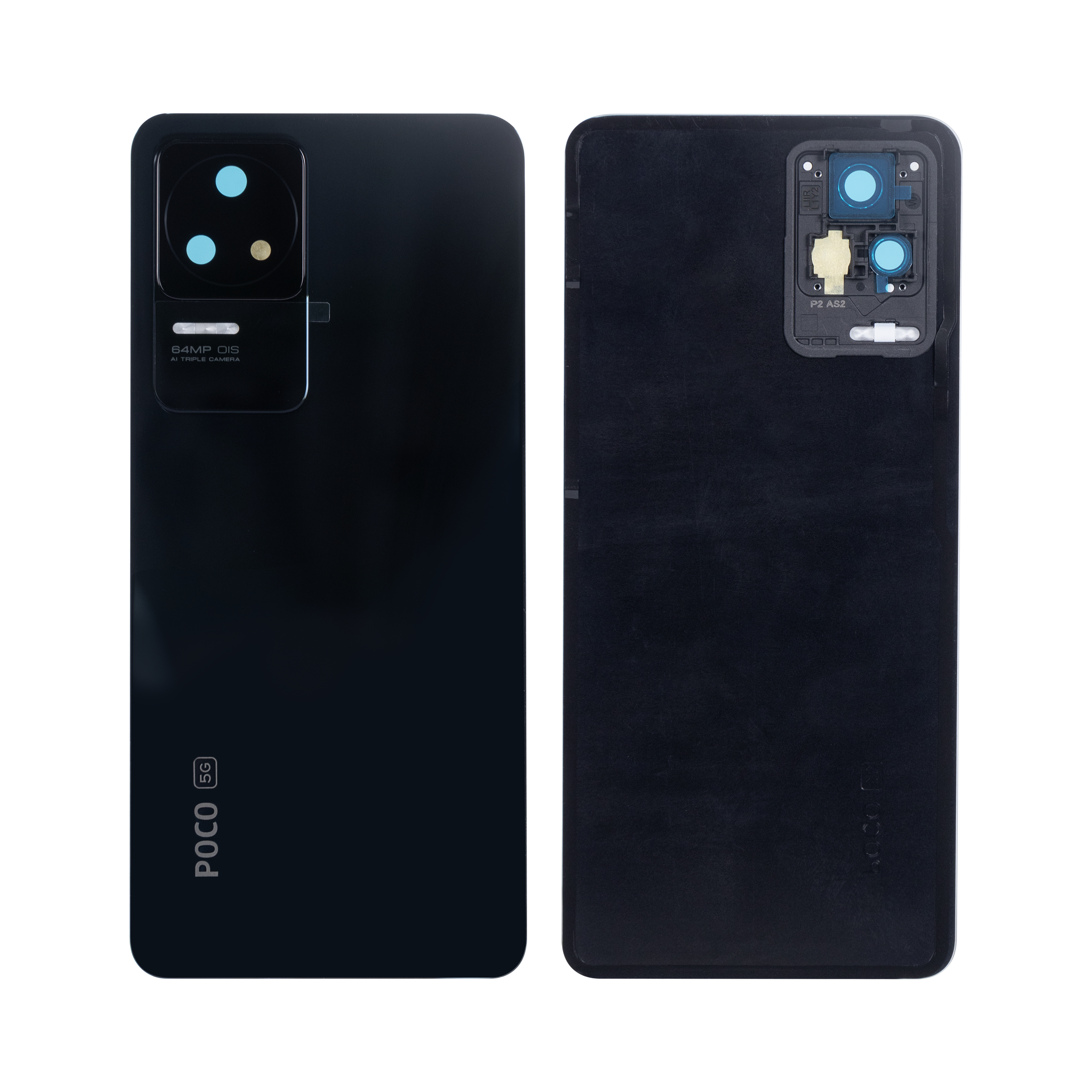 Capa traseira Xiaomi Poco F4 5G com lente preta noturna OEM