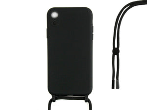 Capa TPU com fio For Apple colar da Rixus For Apple iPhone XR Preto