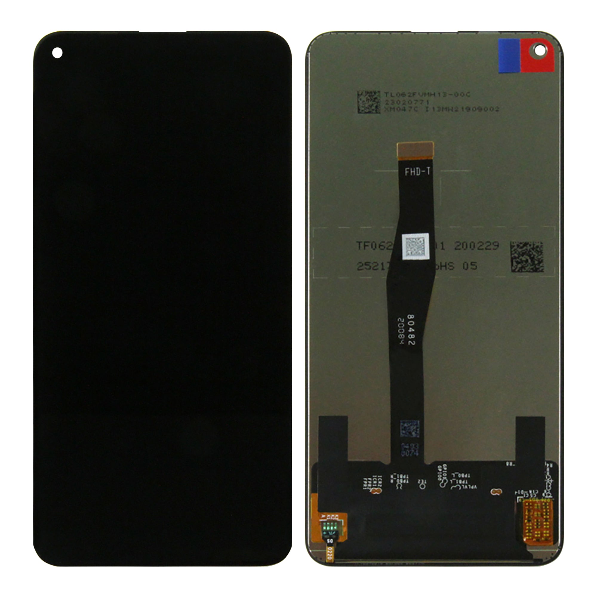 Ecrã e digitalizador Huawei Nova 5T sem moldura, preto, OEM