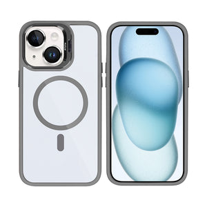 Rixus Classic 03 Case With MagSafe Compatible For Apple iPhone 15 Titanium Grey