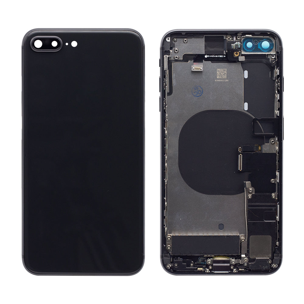 For Apple 8 Plus Carcaça com peças pequenas Preto OEM
