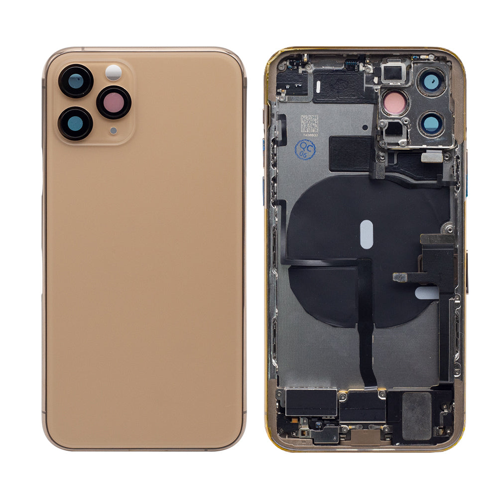 For Apple 11 Pro Carcaça com peças pequenas Ouro OEM
