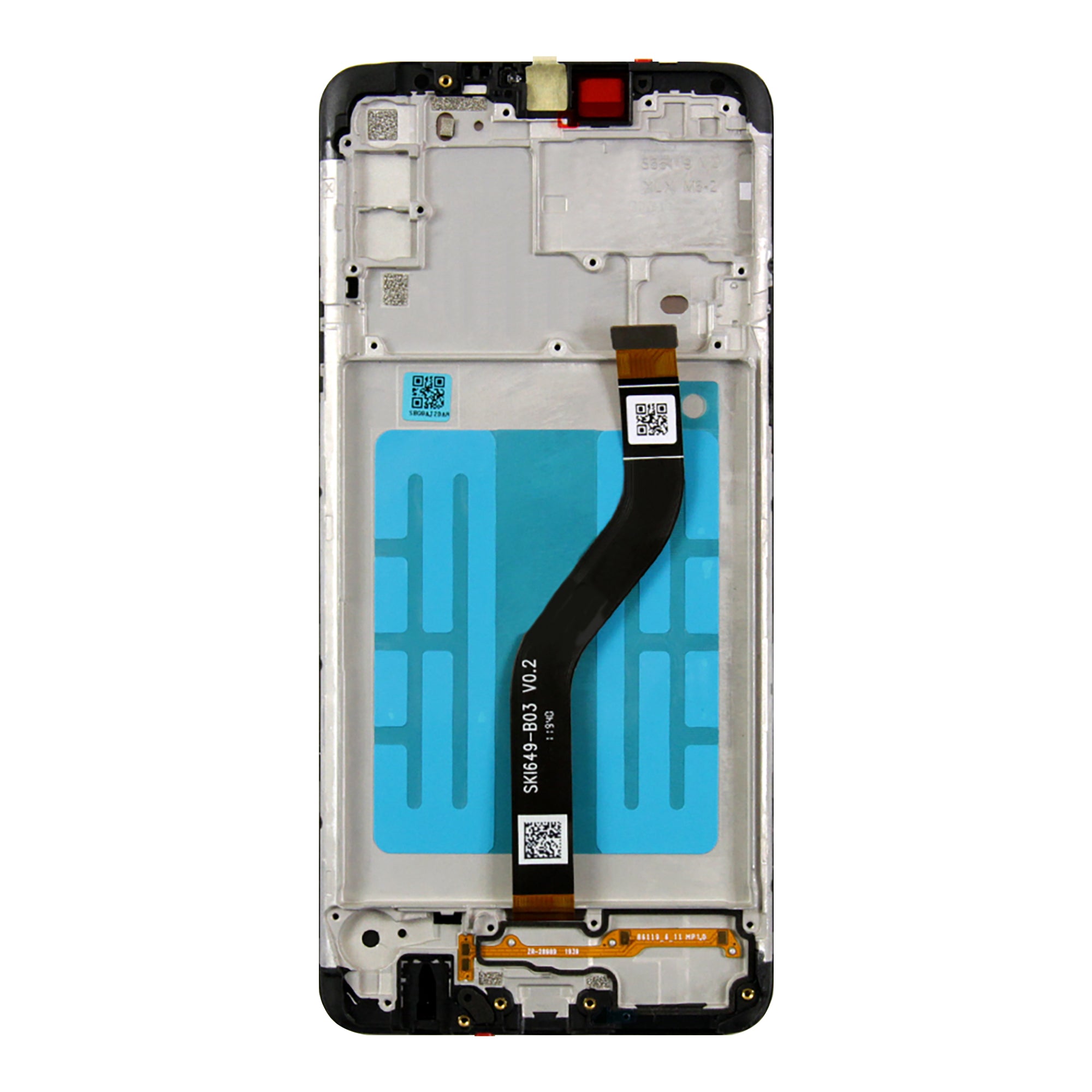 Samsung Galaxy A20s A207F Ecrã e digitalizador com moldura Preto Service Pack