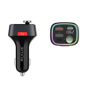 Rixus RXBT28 Transmissor FM Bluetooth para automóvel Preto