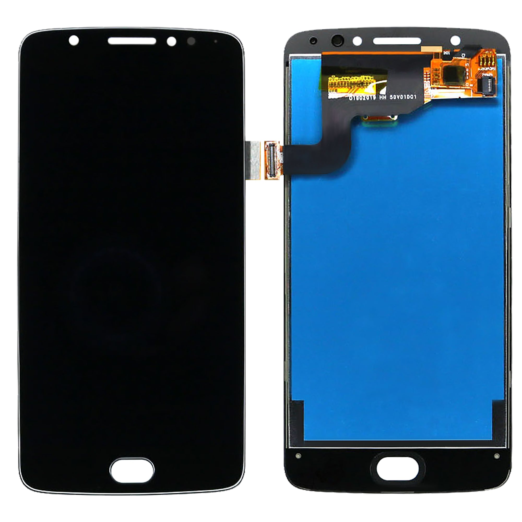 Motorola Moto E4 Ecrã e digitalizador sem moldura preto OEM