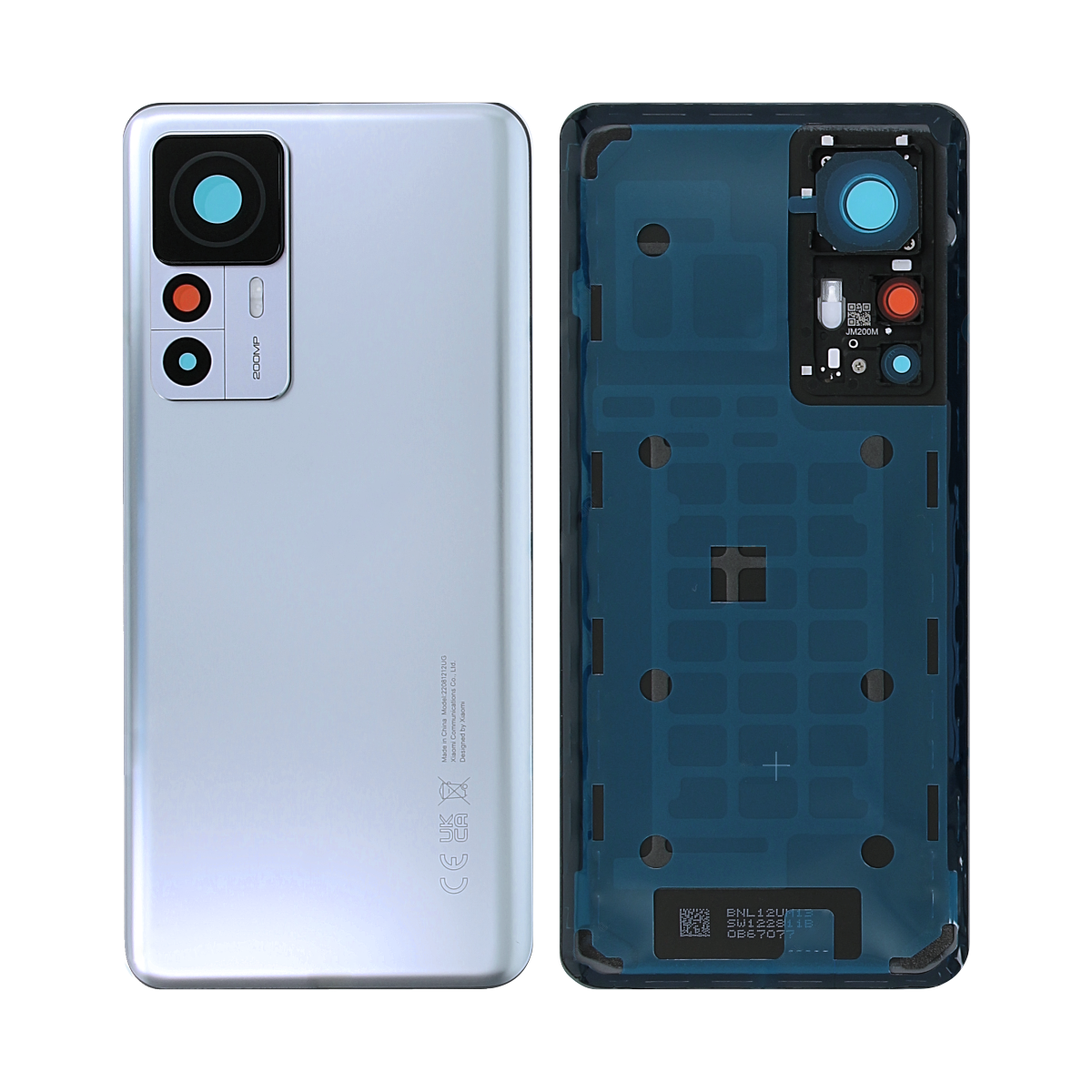 Capa traseira Xiaomi 12T Pro 5G com lente prateada OEM