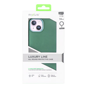 Rixus Classic 02 Case With MagSafe Compatible For Apple iPhone 14 Plus Green