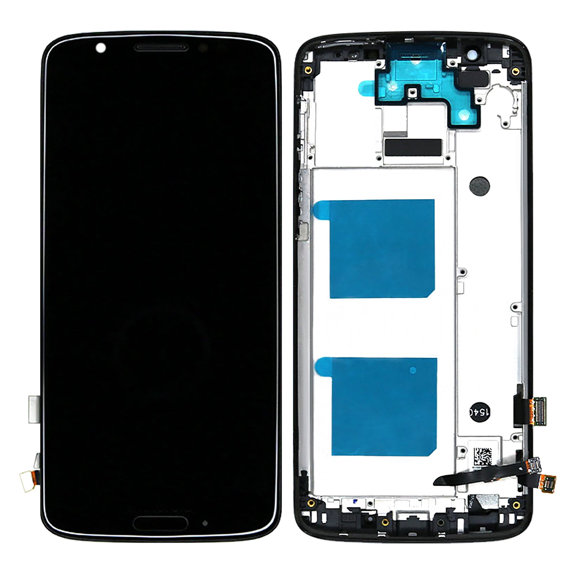 Motorola Moto G6 Ecrã e digitalizador com moldura Preto OEM