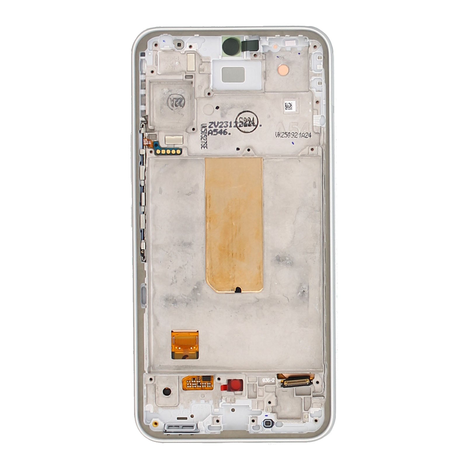 Samsung Galaxy A54 5G A546B Ecrã e digitalizador com moldura Pacote de assistência branco