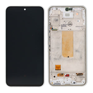 Samsung Galaxy A54 5G A546B Ecrã e digitalizador com moldura Pacote de assistência branco
