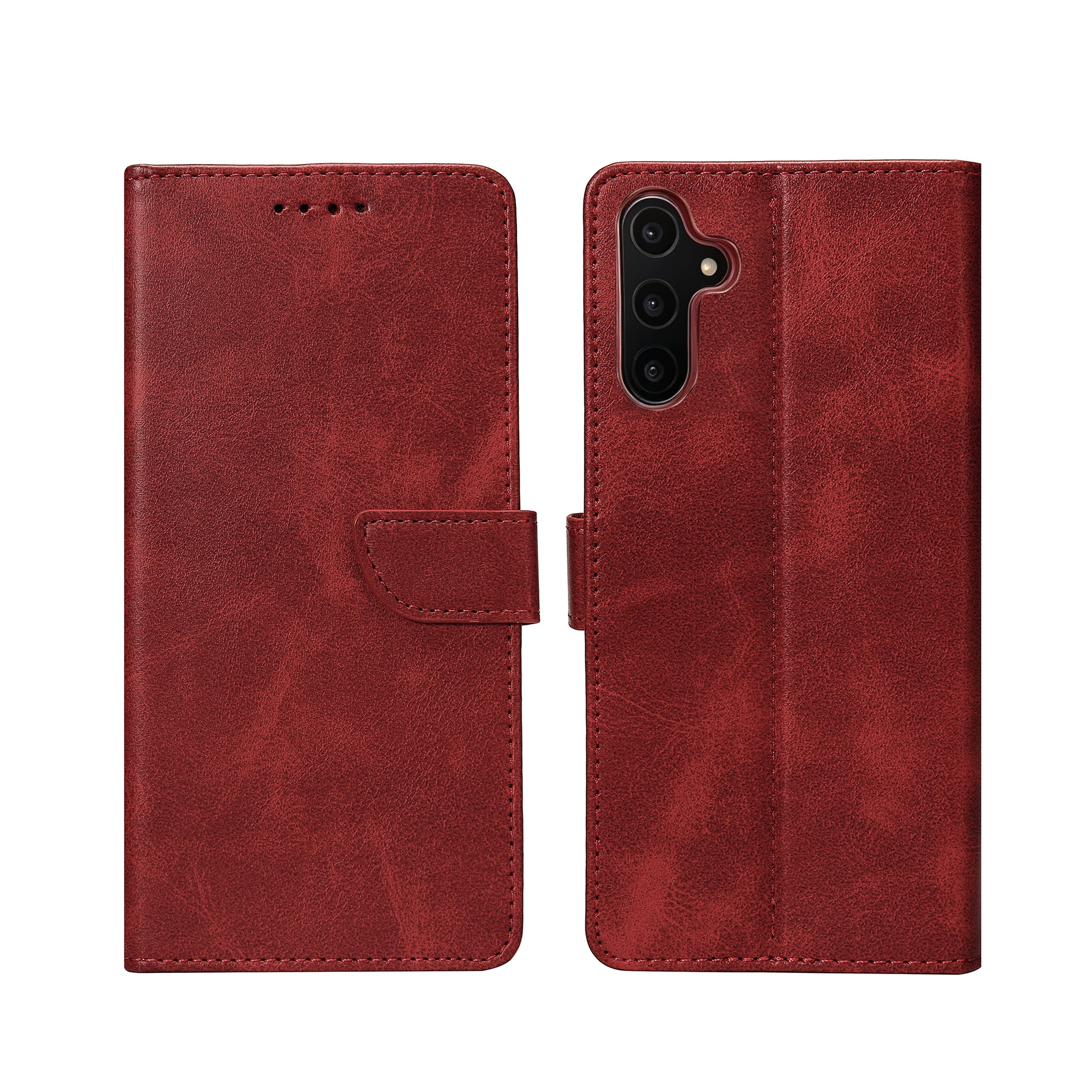 Estante de livros Rixus para Samsung Galaxy A14 5G Vermelho escuro