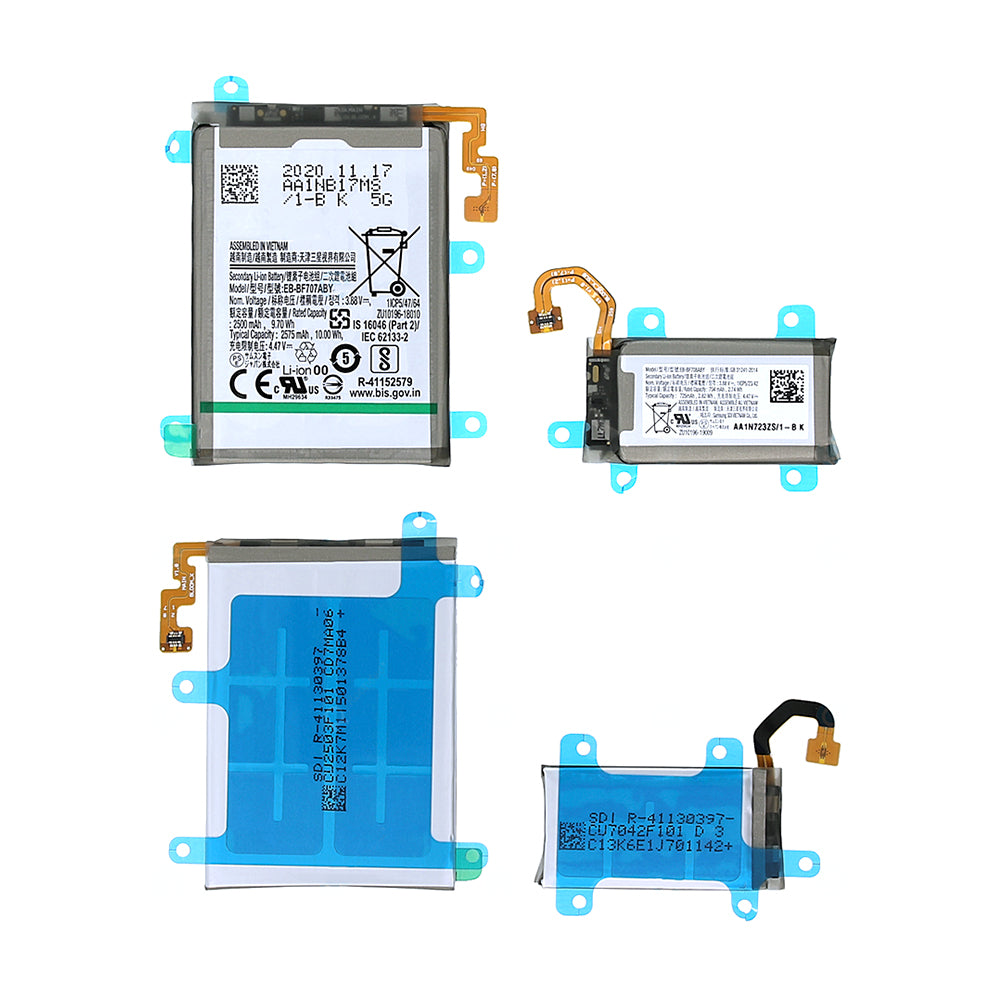 Samsung Galaxy Z Flip 5G F707B Conjunto de bateria principal e secundária EB-BF707ABY OEM