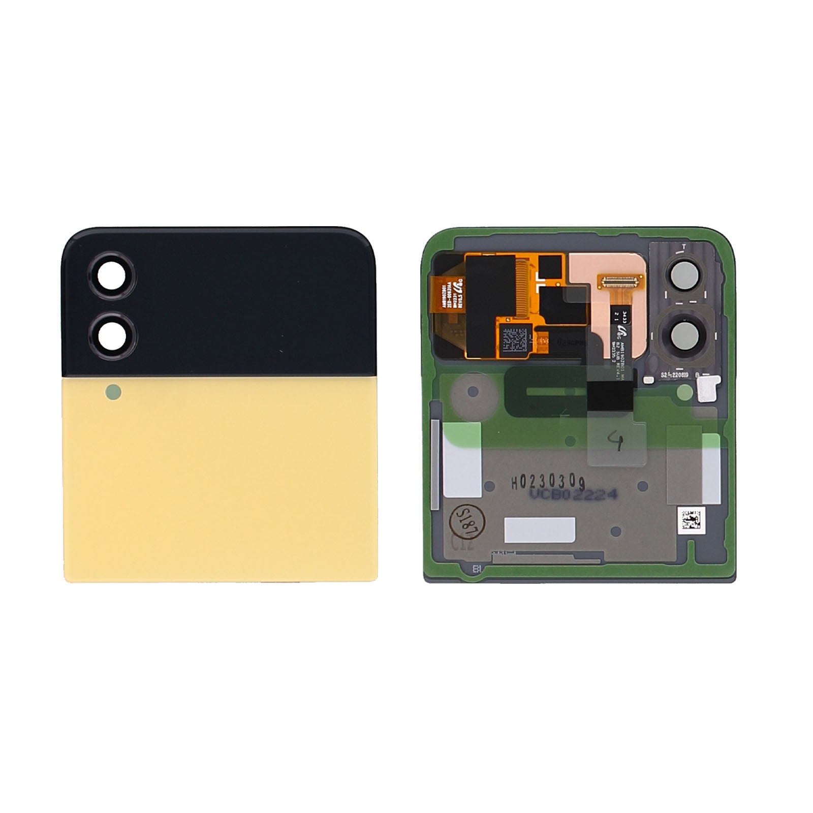 Samsung Galaxy Z Flip4 5G F721B Sub Display e Digitizador Amarelo Pacote de Serviço