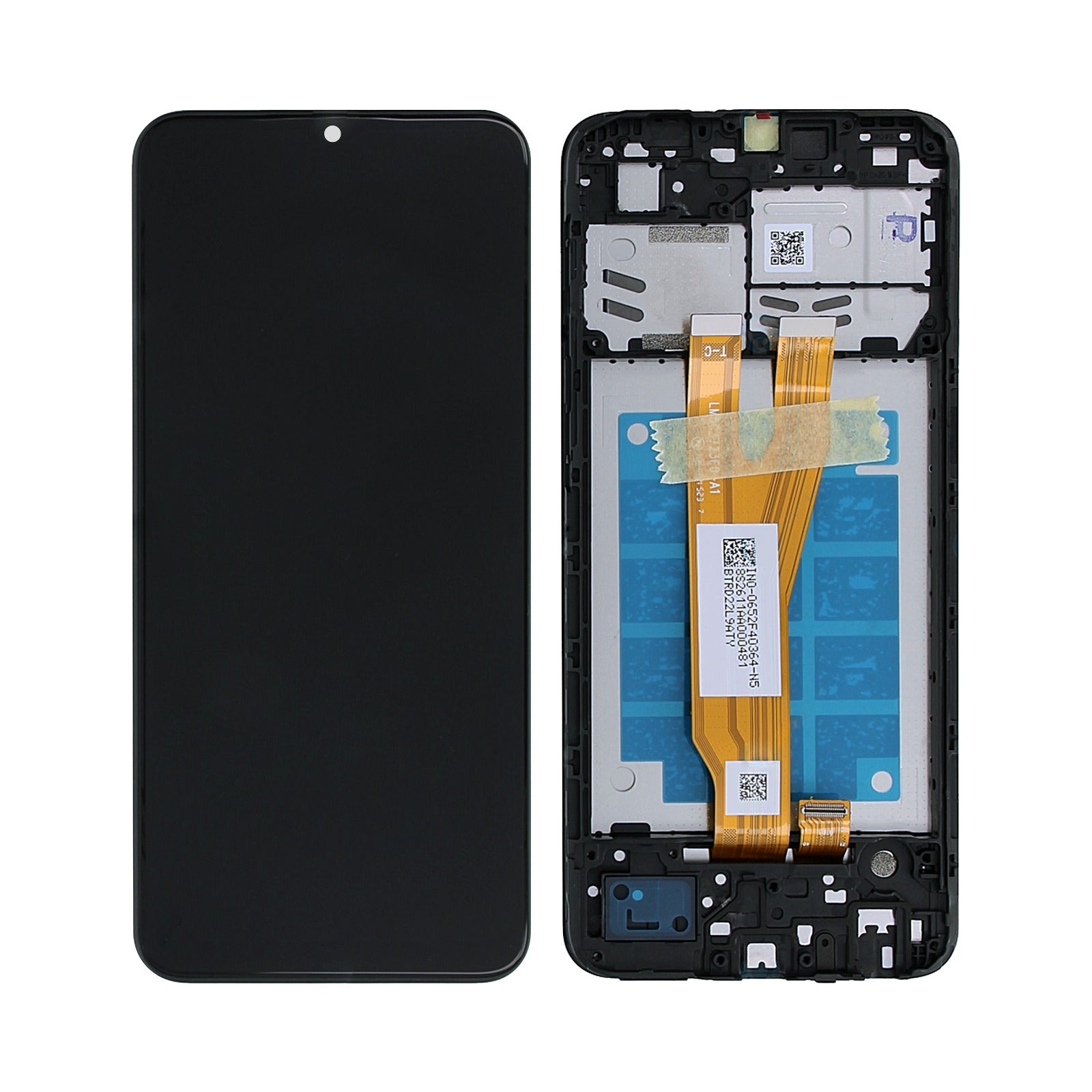 Samsung Galaxy A03 Core A032F Ecrã e digitalizador com moldura Preto Service Pack