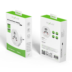 Adaptador de corrente de viagem Rixus RXHC27 EU Branco