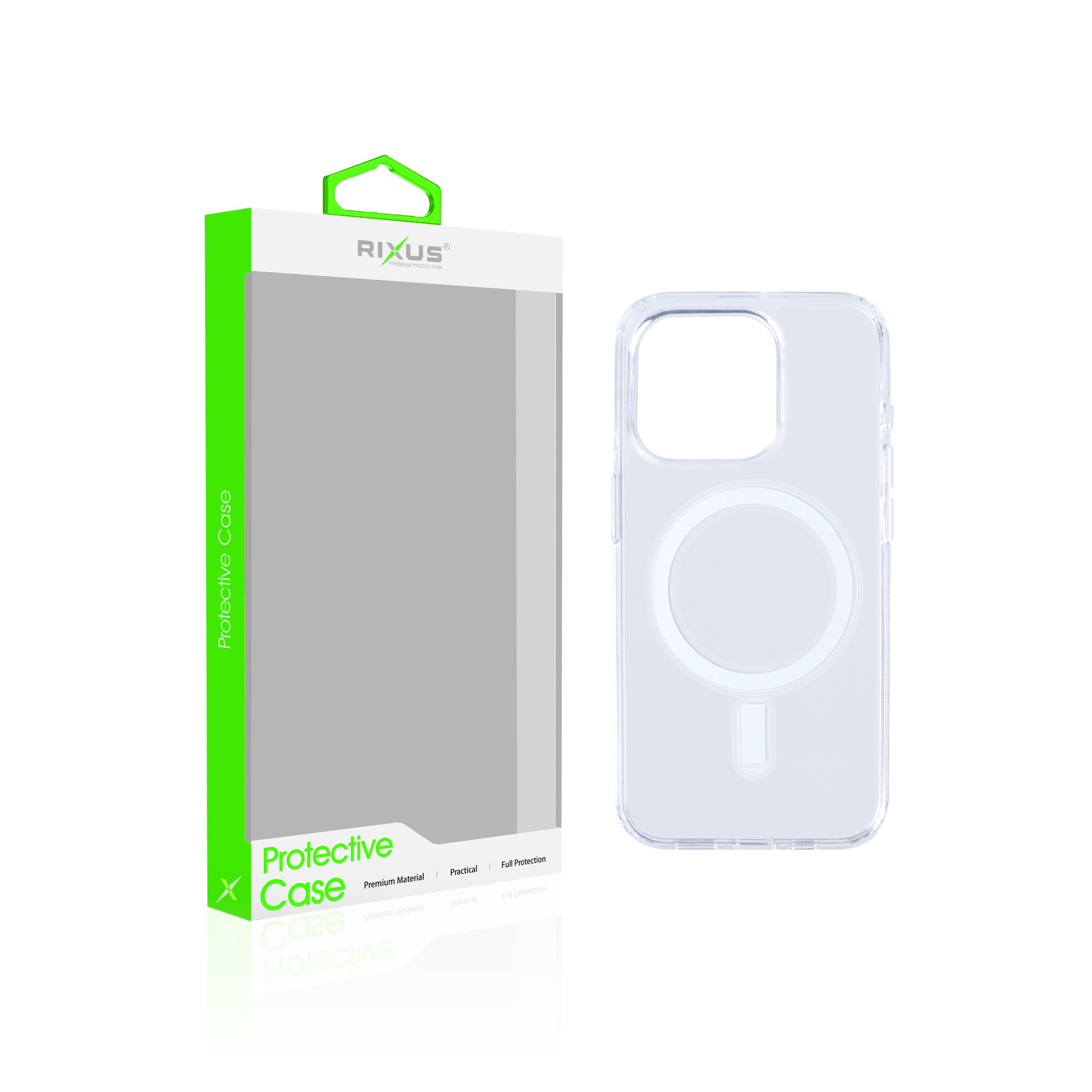 Capa magnética transparente Rixus For Apple iPhone 15 Pro