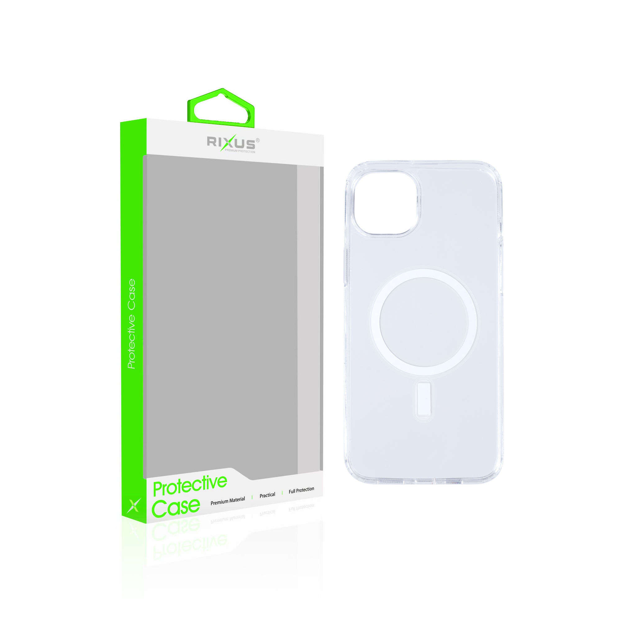 Capa magnética transparente Rixus For Apple iPhone 15 Plus