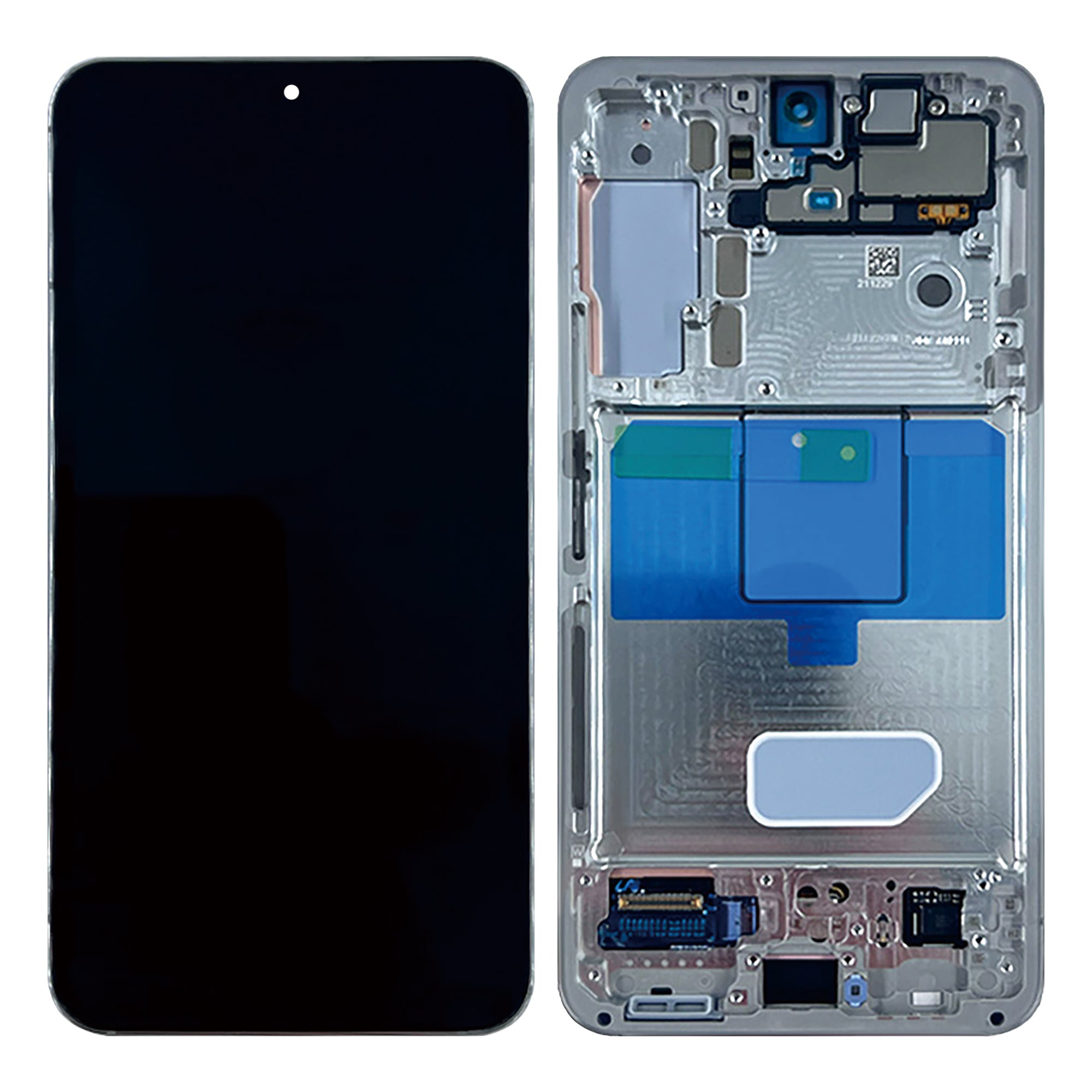 Samsung Galaxy S22 S901B Ecrã e digitalizador com moldura Branco fantasma, creme, azul celeste Service Pack