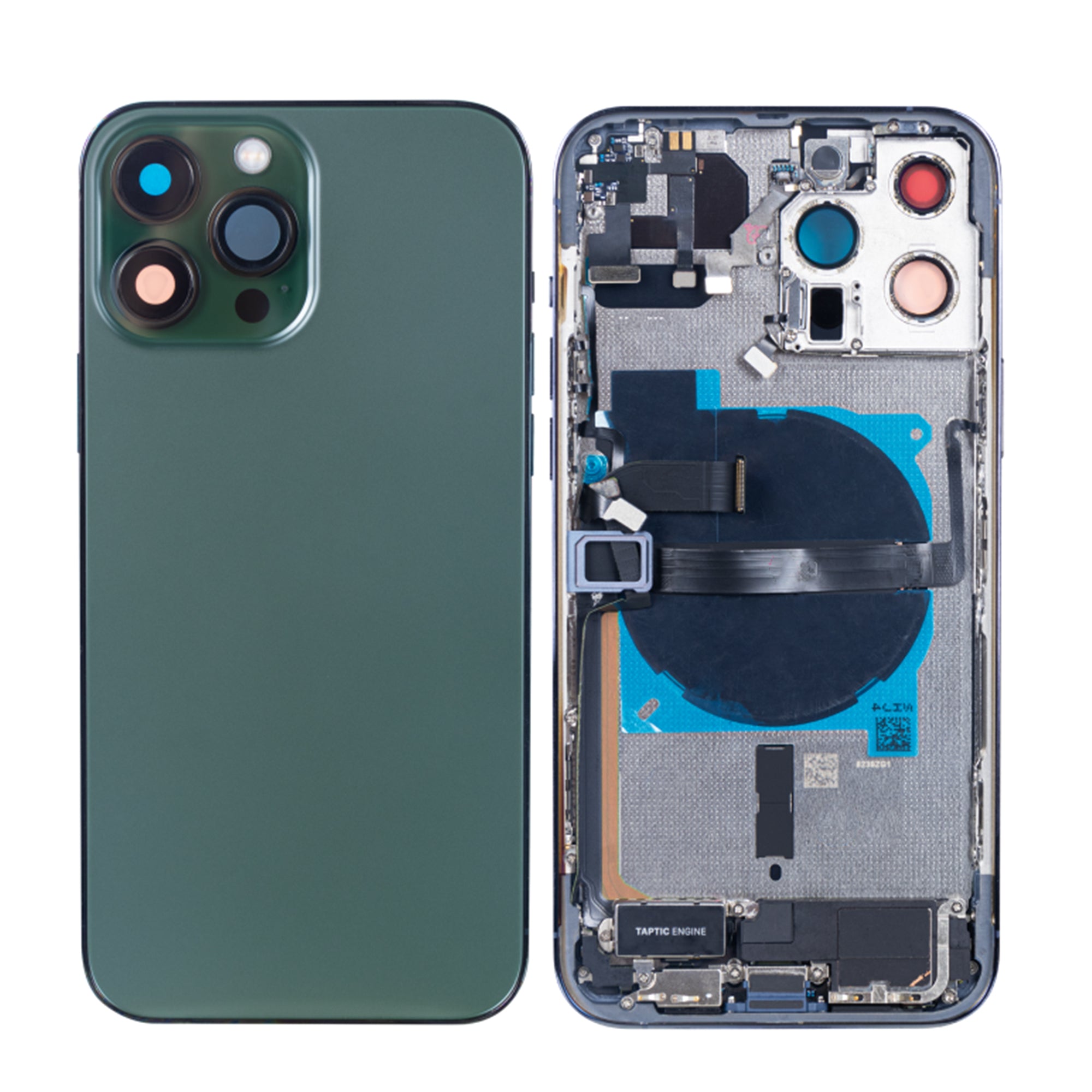 For Apple 13 Pro Max Carcaça com peças pequenas Verde alpino OEM