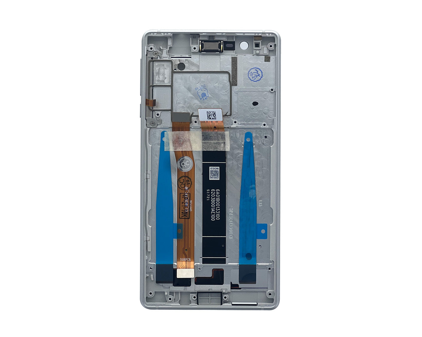 Nokia 3 Ecrã e digitalizador com moldura OEM branco