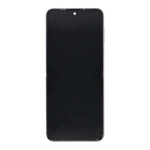 Samsung Galaxy Z Flip4 5G F721B Ecrã principal e digitalizador com moldura branca Pacote de serviço