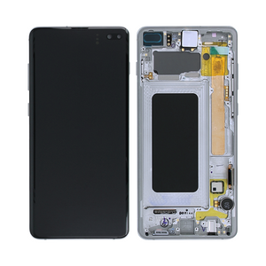 Samsung Galaxy S10 Plus G975F Ecrã e digitalizador com moldura Prism Silver Service Pack