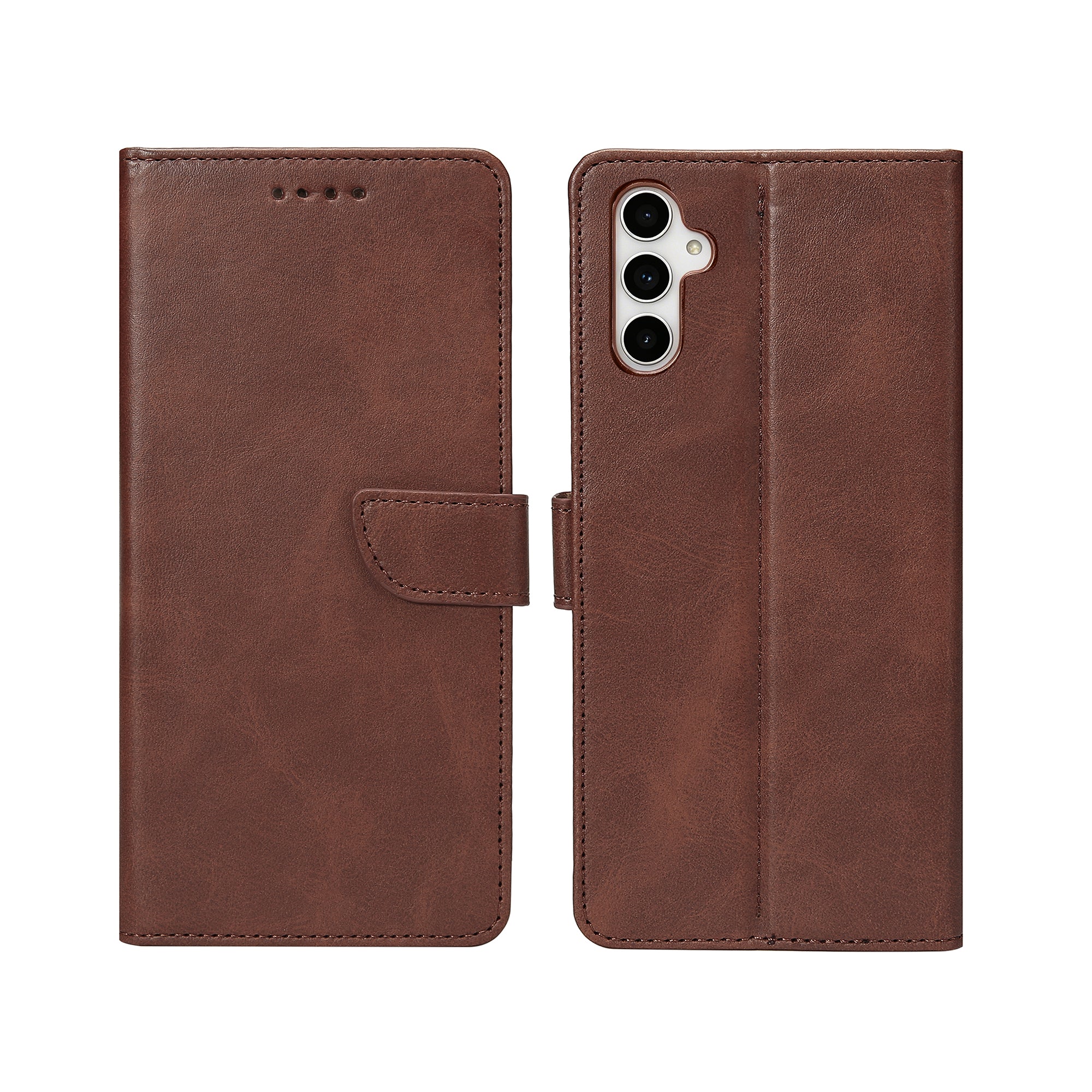 Estante de livros Rixus para Samsung Galaxy A54 5G Castanho