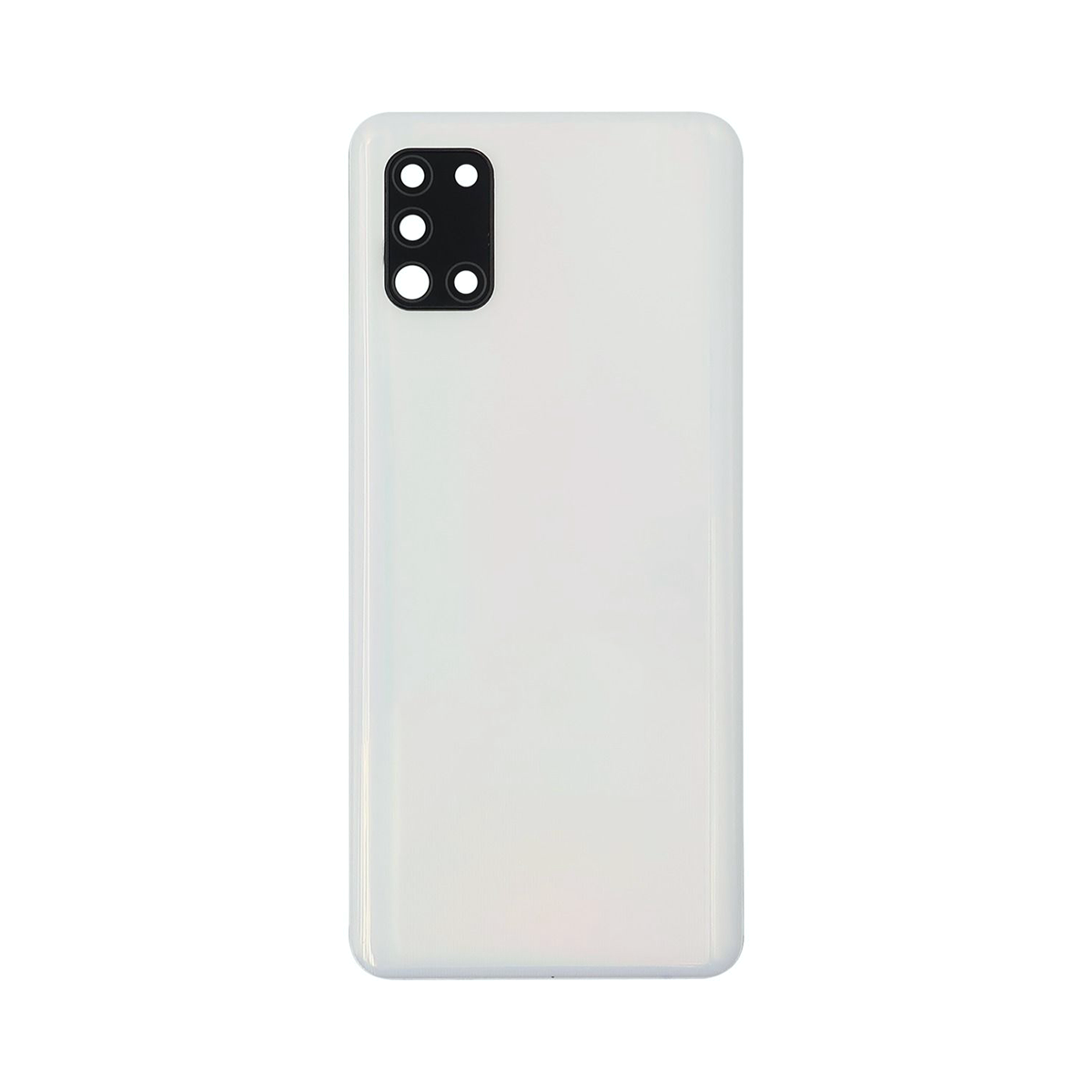 Capa traseira Samsung Galaxy A31 A315F com lente prisma esmagada branca OEM
