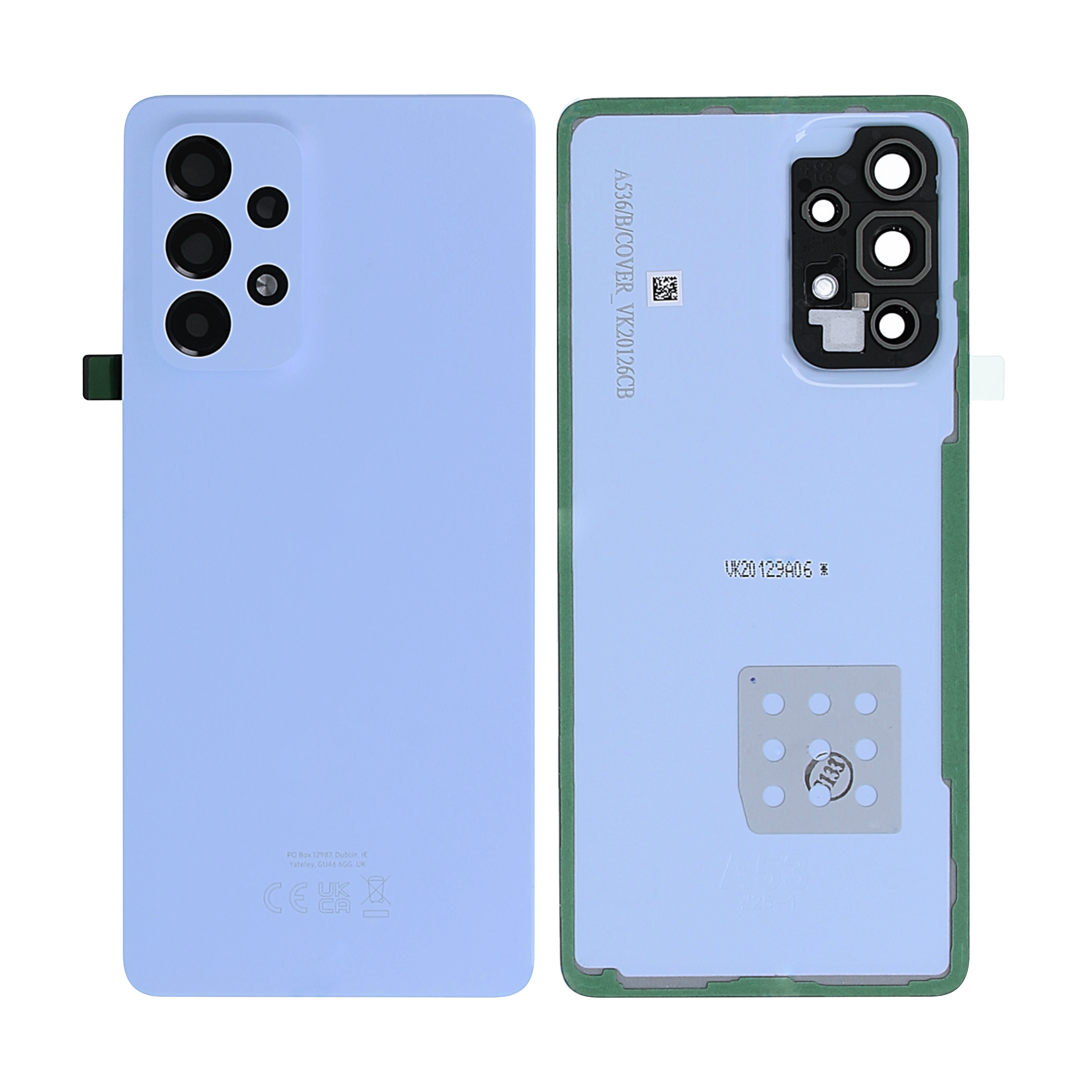 Samsung Galaxy A53 5G A536B Tampa traseira com lente Azul incrível OEM