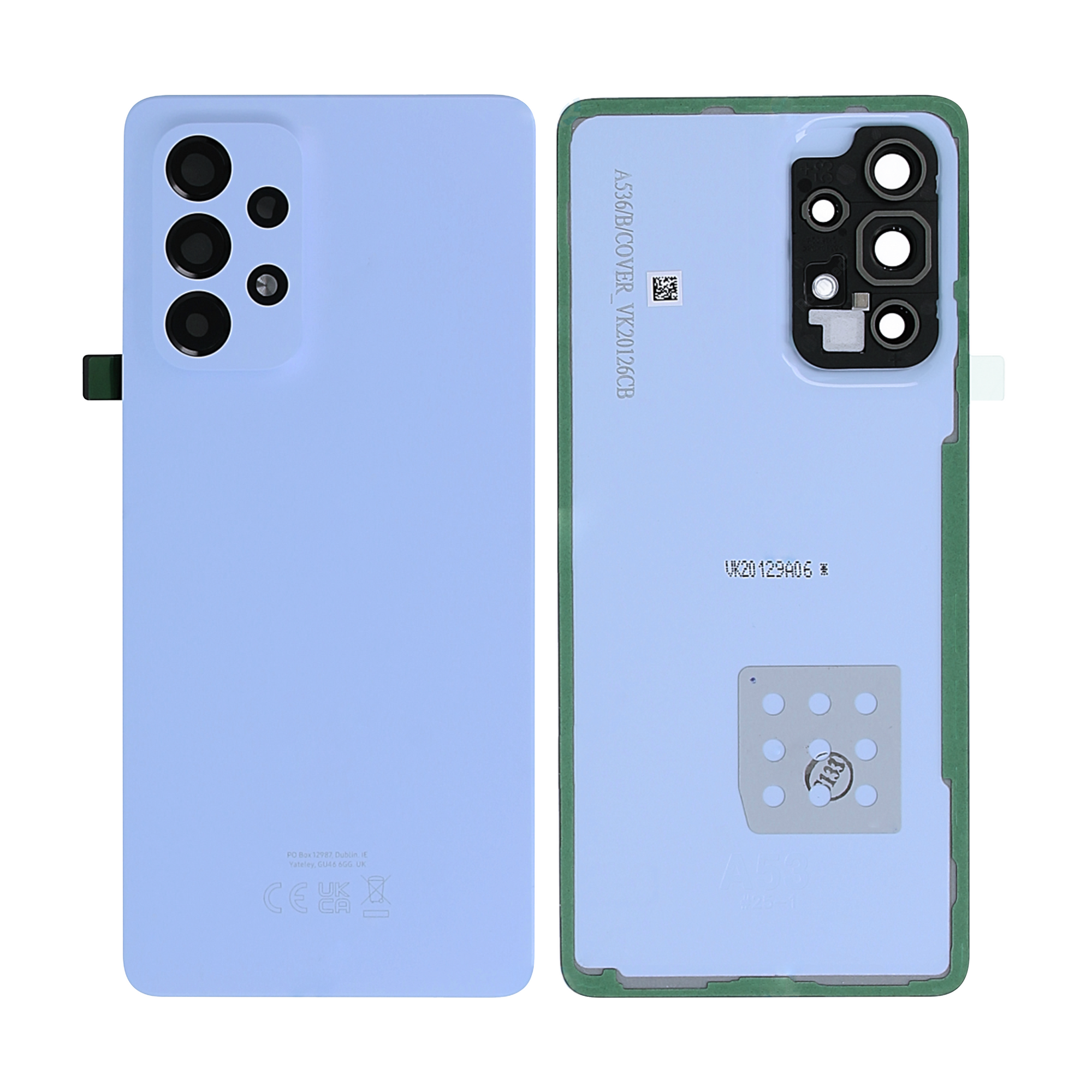 Samsung Galaxy A53 5G A536B Tampa traseira com lente Azul incrível OEM