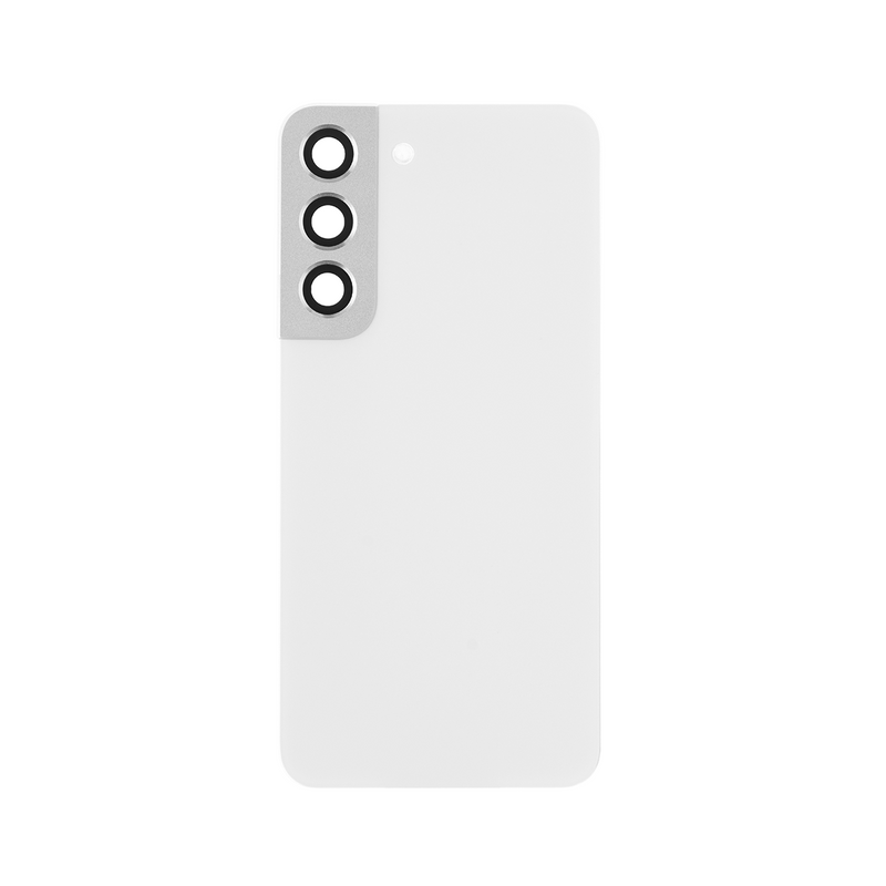 Capa traseira Samsung Galaxy S22 S901B com lente Phantom White OEM