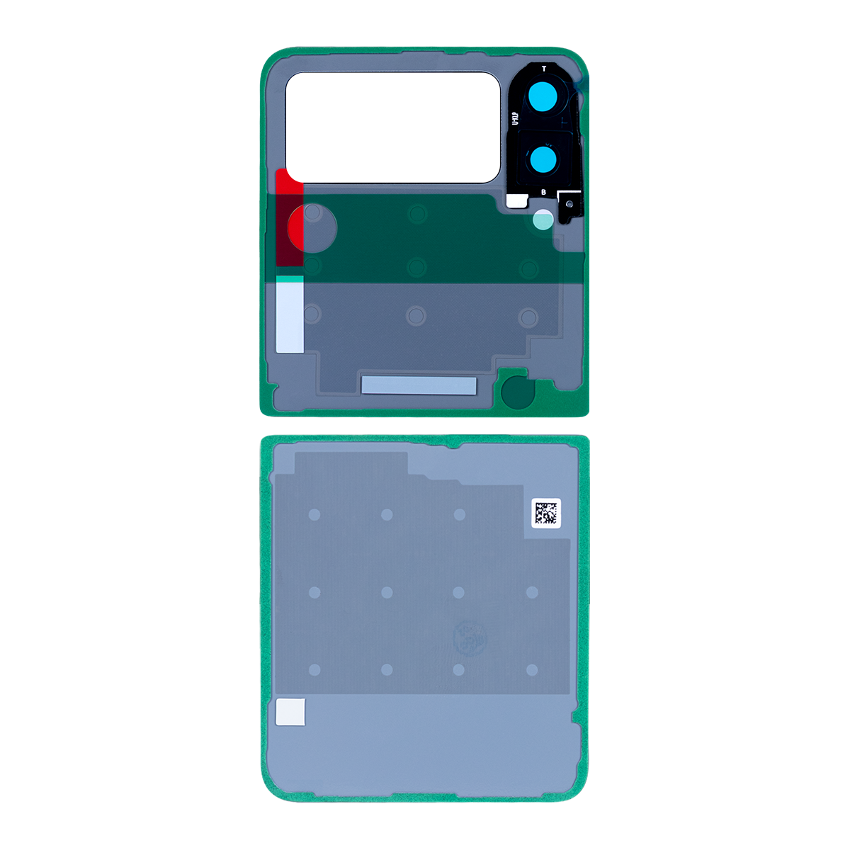 Capa traseira Samsung Galaxy Z Flip3 5G F711B com lente branca OEM