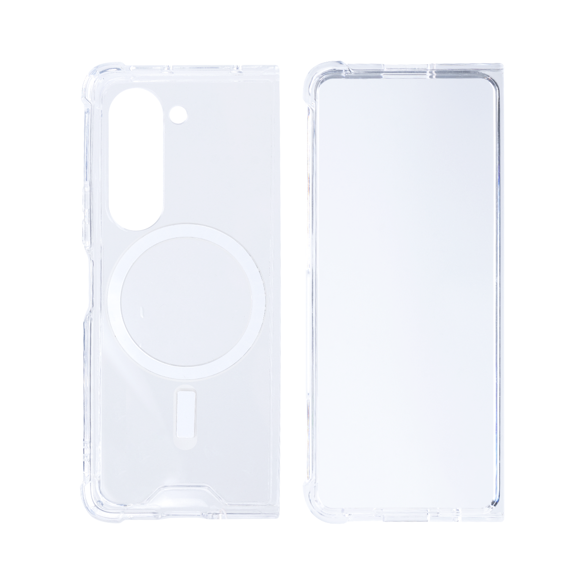 Rixus Capa magnética transparente TPU para Samsung Galaxy Z Fold5 Branco