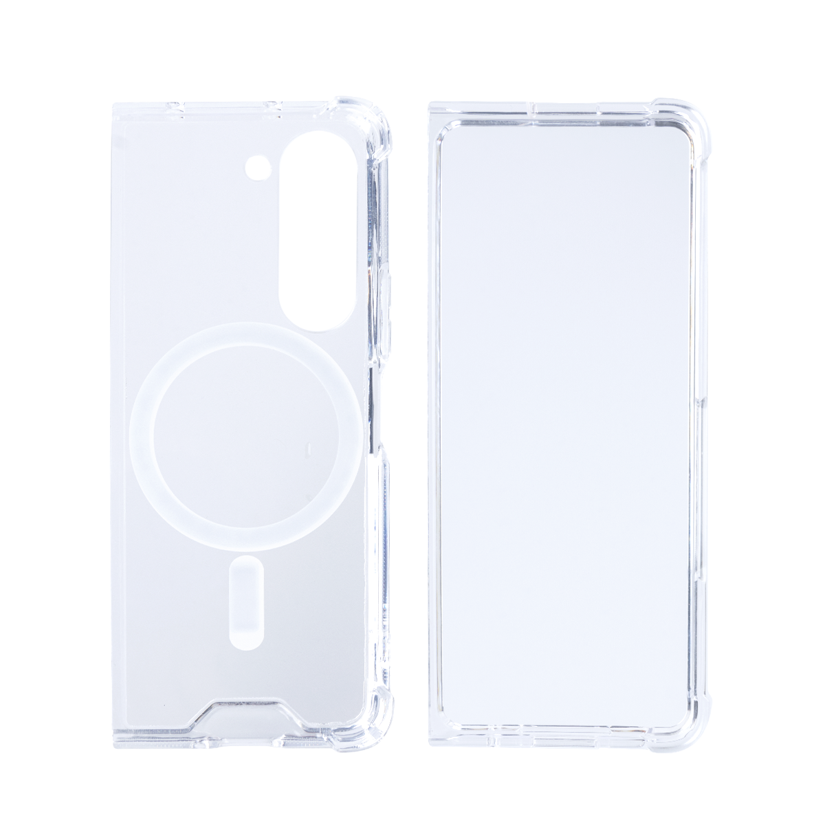 Rixus Capa magnética transparente TPU para Samsung Galaxy Z Fold5 Branco