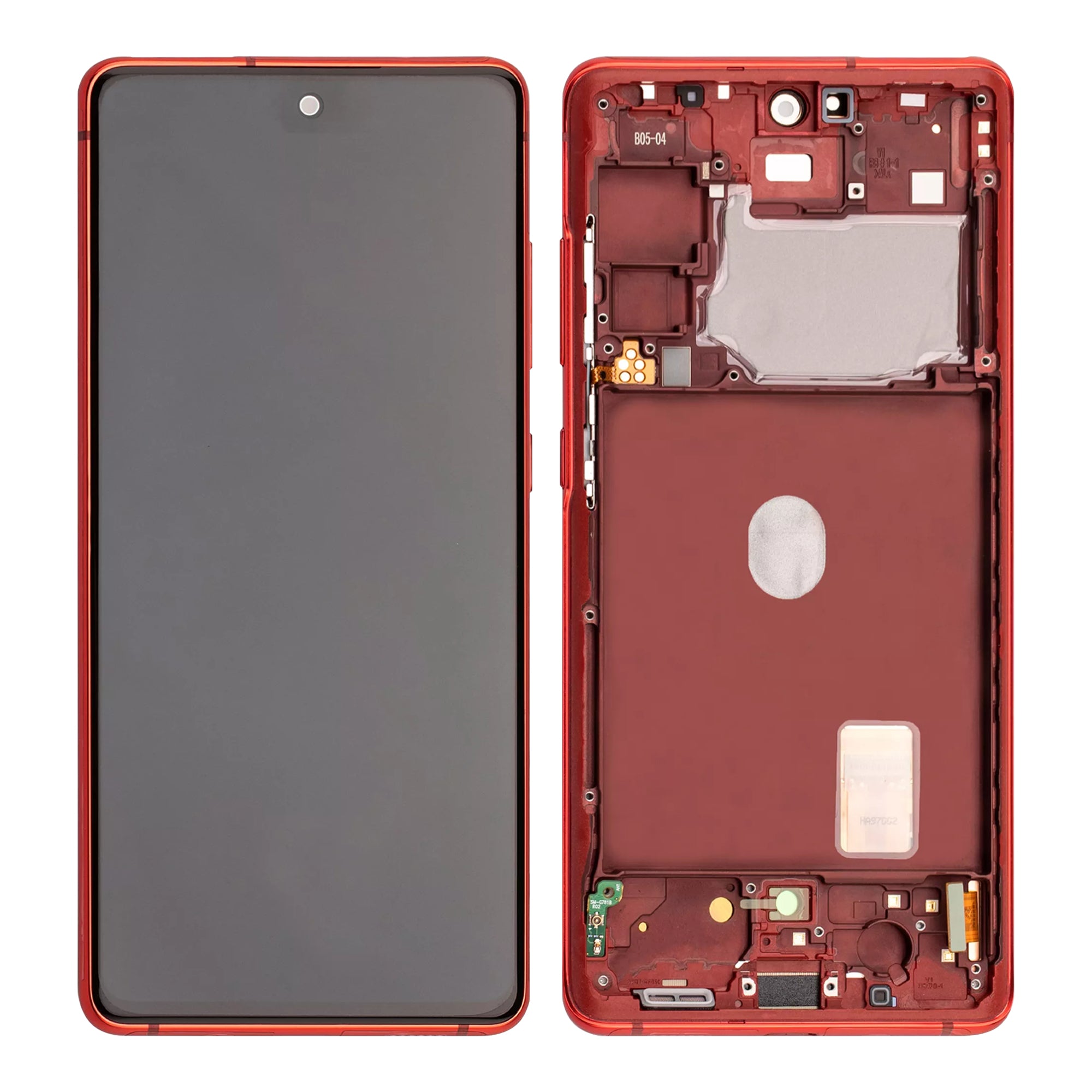 Samsung Galaxy S20 FE G780F, 5G G781B Ecrã e digitalizador com moldura Cloud Red Service Pack