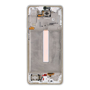 Samsung Galaxy A33 5G A336B Ecrã e digitalizador com moldura Pacote de assistência técnica branco fantástico
