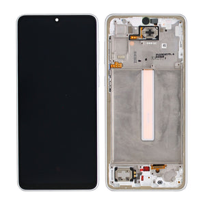 Samsung Galaxy A33 5G A336B Ecrã e digitalizador com moldura Pacote de assistência técnica branco fantástico