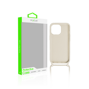 Capa TPU com fio For Apple colar da Rixus For Apple iPhone 15 Pro Max dourado