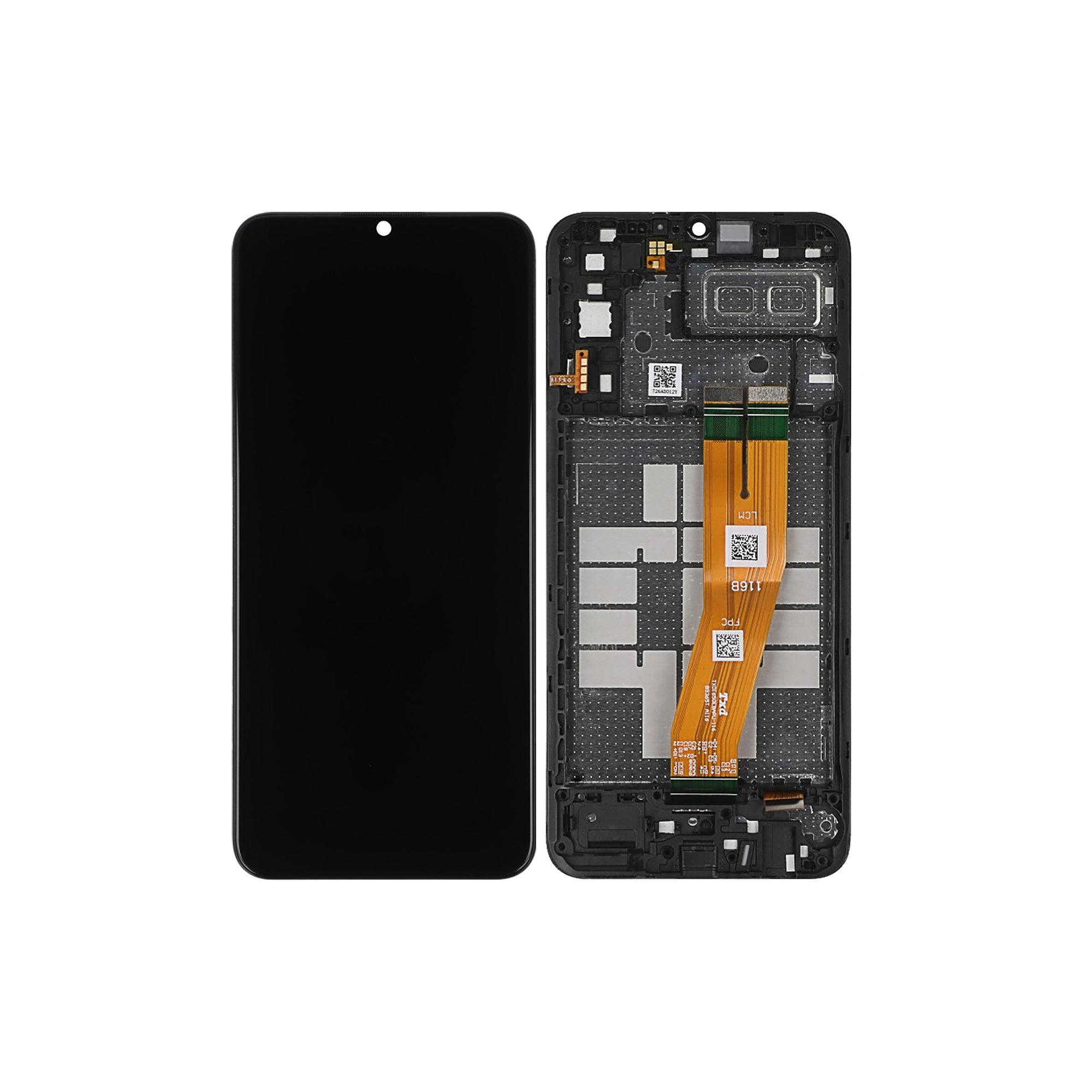 Samsung Galaxy A04e A042F Ecrã e digitalizador com moldura Preto Service Pack