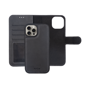 Carteira magnética destacável Rixus Duo For Apple iPhone 15 Pro Max Preto