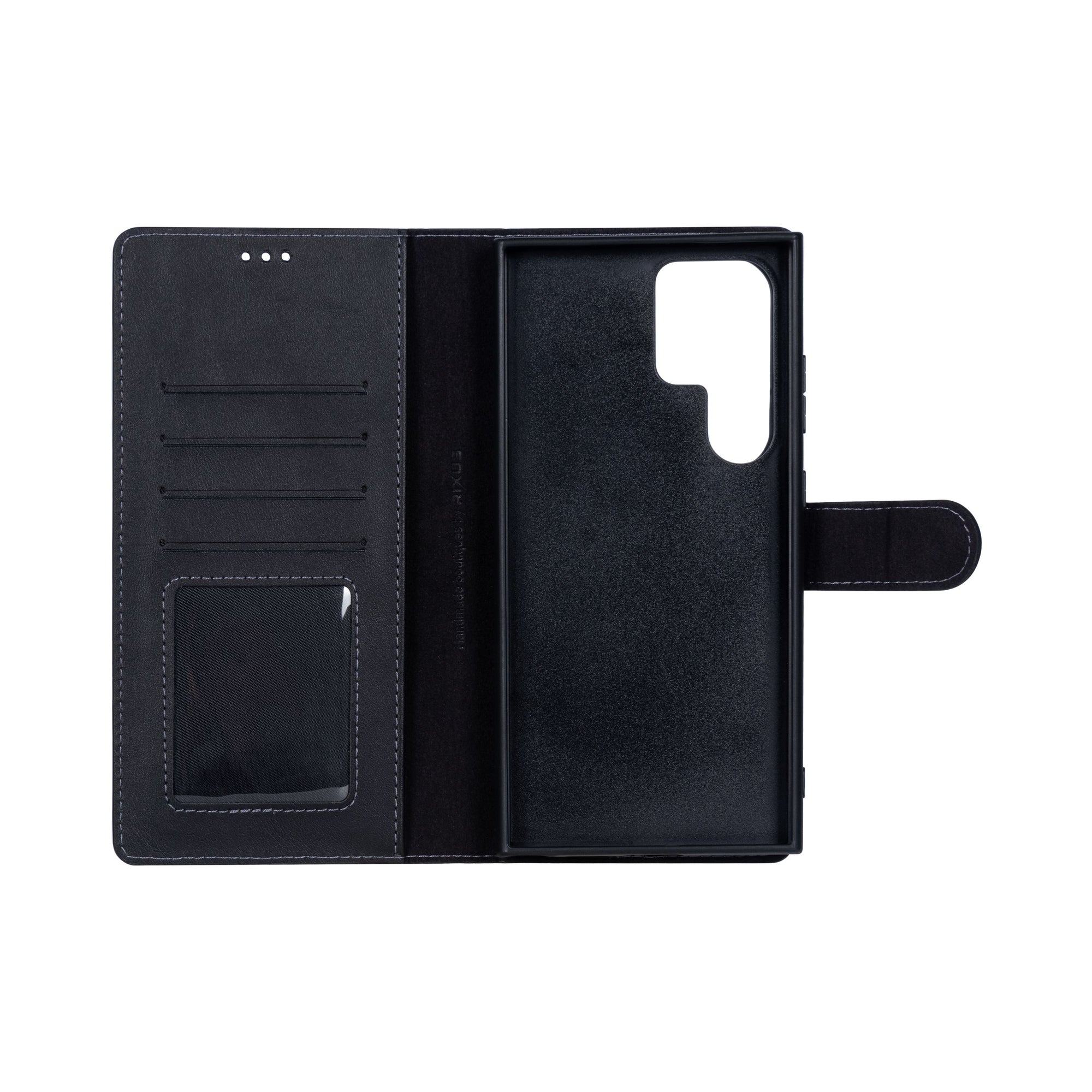 Carteira magnética destacável Rixus Duo para Samsung Galaxy S23 Ultra Preto