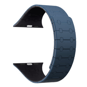 Pulseira de silicone magnética Rixus For Apple Watch 38 mm, 40 mm, 41 mm azul e meia-noite