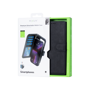 Carteira magnética destacável Rixus Duo para Samsung Galaxy S24 Ultra Preto
